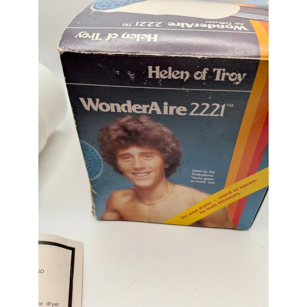 Vtg Helen of Troy WonderAire 2221 Hair Dryer Air Diffuser Attachment Blue volume